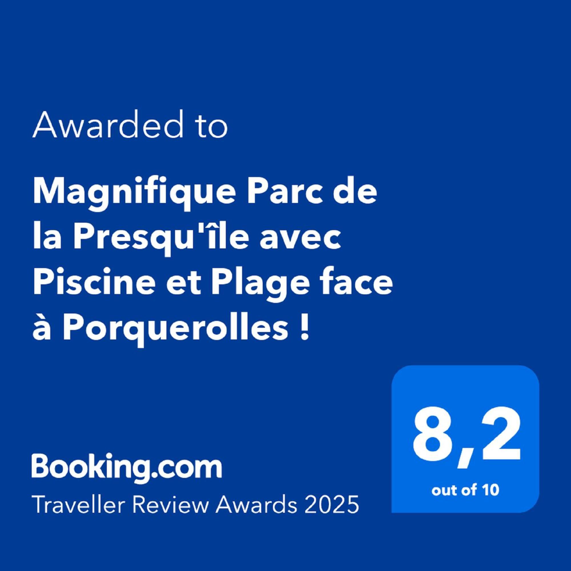 Magnifique Parc de la Presqu'île avec Piscine et Plage face à Porquerolles ! Hyères Esterno foto